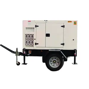 Small Cummine Engine 60kw 50kw 80kw 100kw Diesel Generator With Wheels On Trailer Price