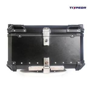 TIYPEOR <span class=keywords><strong>80L</strong></span> Noir Nouveau Coffre de Moto en Alliage d'Aluminium Boîte de Rangement pour Bagages Support d'Installation Rétrofit/Mise à Niveau - Product Image 2