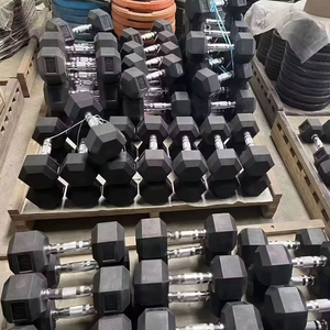 Hot Sales Stock Hexagonal Rubber Coated Cast Iron Dumbbell for Home Gym <b>Strength</b> <b>Training</b> Free Weight Exercise Equipment - Product Image 6