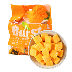 358g <span class=keywords><strong>sucre</strong></span> mangue aromatisé gâteau aux fruits gummie mangue sandwich gummies gelée bonbons confiserie mangue cube gummy - Product Image 1