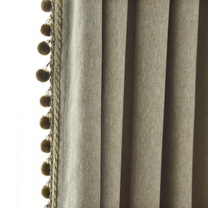 2022 elegante Design in <span class=keywords><strong>macramè</strong></span> 54 "x 84" pollici di lusso in velluto grigio Ready Made tende per il soggiorno in velluto per tende - Product Image 5