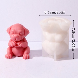 Molde de Silicona para Hacer Velas con Forma de Corazón TangChu Shar Pei - Perro Arrugado 3D con Gesto de Amor para Regalo Conmemorativo de Mascotas, Decoración Única para el Hogar - Product Image 6