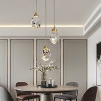 Lampes suspendues pour chambre à coucher, lampe en cristal LED de style nordique, luminaire décoratif, lampes suspendues pour plafond, décoration de chambre, lampe de plafond