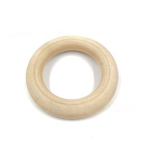 แหวนไม้ธรรมชาติแบบกำหนดเอง แหวนไม้แท้ทรงกลมสำหรับงาน DIY จี้ห้อยคอ - Product Image 2