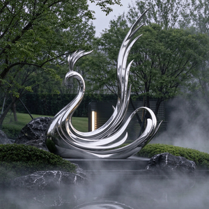 Customized Large Stainless Steel <b>Outdoor</b> Metal Sculpture, <b>Mirror</b>-finished Animal <b>Garden</b> Landscape Art Pieces by Manufacturers - Product Image 6
