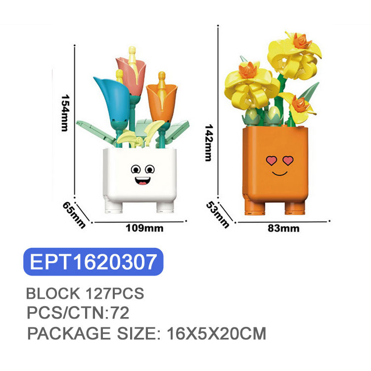 EPT1620307-Mini bloques de plantas en maceta Lirio de cala + Camelia 127PCS