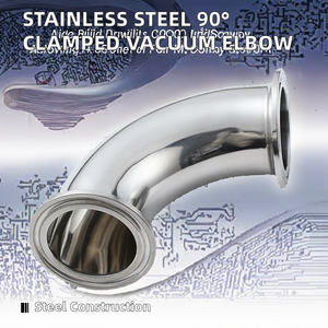 Coudes de raccordement sous vide sanitaires à 90 degrés, type TC, en acier inoxydable SS304, norme KF ISO, pour soudage et fonderie, R-LOK - Product Image 2