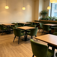 Fauteuil de style français, chaise à dossier de style nordique, chaise de café américaine, chaise de restaurant simple et moderne en bois massif et tissu