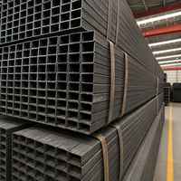 Tubería de Acero al Carbono Cuadrada Soldada por Resistencia (ERW) Laminada en Caliente, Tubos Metálicos Q345 JIS/KS 180x180mm 6M 12M, Hierro Estructural Cuadrado Hueco