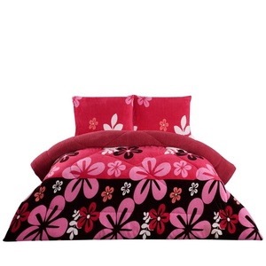 Gran oferta acolchado de lujo manta Borrego de consuelo real Borrego 3PC Sherpa de franela y de conjunto de edredón - Product Image 1