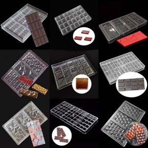 Ferramentas para Decoração de Bolos, Moldes de Chocolate em Policarbonato, Forma Semi Esférica 3D para Barras de Chocolate, Bandeja de Fornecedores de Bolos Plásticos - Product Image 3