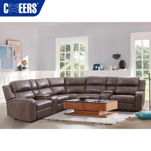 MANWAH CHEERS Stoff Power Kopfstütze Recliner Schnitts ofa Set mit kabelloser Aufladung für Wohnzimmer Sofa