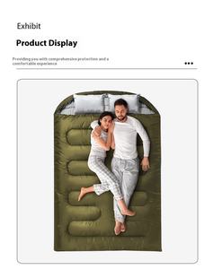 ถุงนอนกลางแจ้งสำหรับ2คนหมอนน้ำหนักเบา2ใบกันน้ำสไตล์ซองจดหมายสำหรับฤดูหนาว - Product Image 5