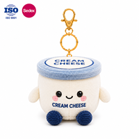 Jouets en peluche personnalisés mignons, animaux en peluche doux, poupées, porte-clés en peluche OEM ODM, série Boulangerie, Fromage Crémeux pour enfants, bébés, décoration