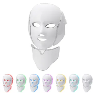 Oem 7 Kleuren Schoonheid Led Gezichtsmasker Lichttherapie Huidverzorging Acne Verwijdering Gezicht Hals Led Gezichtsmasker