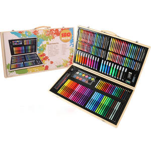 180 Uds. Juego de pintura de papelería de dibujo escolar, crayones de acuarelas, lápices de colores, juegos de arte, juego de pintura para niños, pintura - Product Image 1