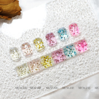 MH Logo personnalisé 6 couleurs de fleurs sèches paillettes Gel vernis fleurs fée Gel terrazzo ongles été fille Gel vernis
