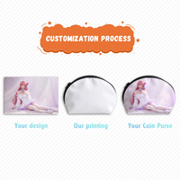 Bolsa con Cremallera en Forma de Manga Personalizada con Imagen de Manga, Monedero Personalizado, Mini Bolsa de Cosméticos de Poliéster, Regalo Unisex