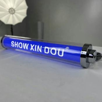 Custom Logo Waterproof Outdoor Acrylic Light Box Round Tube Luminous Acrylic Advertising Light Box
