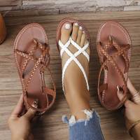 2025 tongs décontracté luxe plage concepteur sangle élastique tressé sans lacet sandales plates pour les femmes