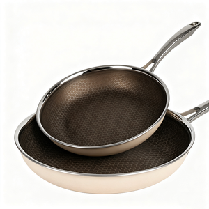 Poêle à frire en nid d'abeille en céramique de 26cm, meilleure vente, poêle hybride antiadhésive en acier inoxydable pour la cuisine quotidienne - Product Image 1