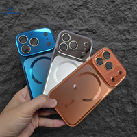 UNIGRACE-Coque de téléphone magnétique en verre mat de couleur originale AG pour iPhone 17 16 15 Pro Max 13, étui de protection pour objectif de charge sans fil