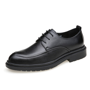 Zapatos de cuero artesanales de alta calidad y a la moda, zapatos de cuero cepillado estilo británico, zapatos de cuero para negocios, oficina y uso casual. - Product Image 6