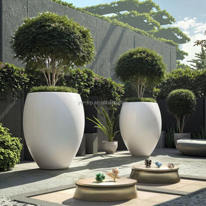 Декоративный цветочный горшок из стекловолокна от пола до потолка - Product Image 3