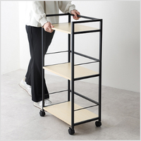 Support d'imprimante Offres Spéciales Grande table d'imprimante à 3 niveaux Chariot de rangement pour ordinateur-Chariot roulant avec étagère de rangement avec roues