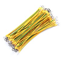 Cable de Tierra para Panel Fotovoltaico, Cable de Tierra Verde-Amarillo de 4mm² y 6mm², Cable de Puente para Bandeja