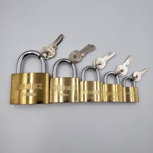 32mm delgada de tipo barato de titanio de oro pintado electrónica chapado en oro de sello de cilindro de latón de hierro candado - Product Image 1