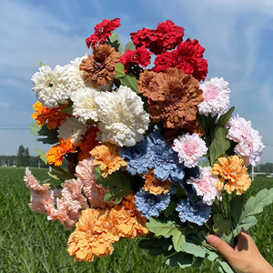 Nuevo <span class=keywords><strong>Ramo</strong></span> de Flores Artificiales de Gerbera de 6 Cabezas, Arreglos de Crisantemos, <span class=keywords><strong>Ramo</strong></span> de Flores para Decoración de Bodas - Product Image 3