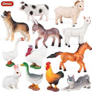 Yxs simulación cognitiva mini aves de corral animal modelo juguete pollo pato ganso cerdo perro pavo conejo caballo burro alpaca - Product Image 5