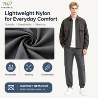 Pantalon de jogging extensible en soie glacée pour homme – Léger, rafraîchissant, longueur cheville, avec cordon de serrage, décontracté, séchage rapide, logo personnalisé