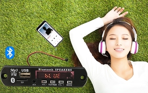 For Car 5V/12V <strong>Bluetooth</strong> <strong>Fm</strong> Usb <strong>MP3</strong> Audio Player <strong>Decoder</strong> Module with Microphone Calling