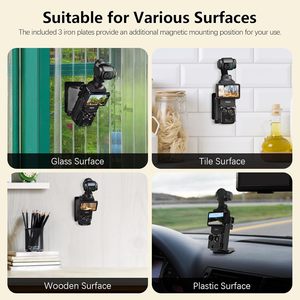 Soporte Multifuncional Amazear para DJI OSMO Pocket 3, Base Magnética con Abrazadera de Succión para Teléfono Inteligente y Cámara - Product Image 4