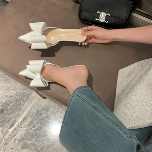 Nouvelles Sandales Mules Femme à Talon Haut et Bout Pointu avec Grand Nœud Papillon – Collection Automne 2023 - Product Image 2