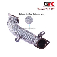 Système d'échappement Changan Uni-v 2.0T à débit ultra-élevé entièrement adapté avec couche de dissipation thermique en acier inoxydable