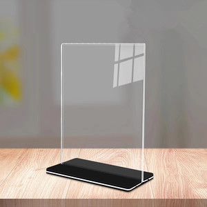 Fabrika doğrudan satış promosyon ekran standı t-şekilli çift taraflı menü tutucu standı - Product Image 4
