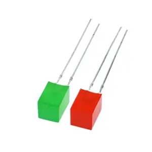 JOMHYM Diodo LED DIP de Agujero Pasante, Cubo Rectangular Cuadrado, Verde, Amarillo, Rojo, Azul, 557mm, 557