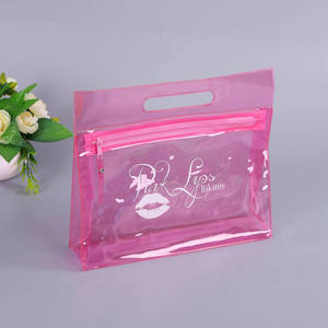 ราคาโรงงาน กระเป๋าถือ PE สีสันสดใส กันน้ำ รีไซเคิลได้ พร้อมซิป สำหรับใส่เครื่องสำอางและของใช้ในห้องน้ำ  แบบนูนลาย  สำหรับใส่ของขวัญ - Product Image 2