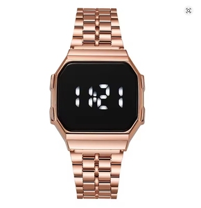VENTE FLASH Montres de sport de luxe en or et argent pour hommes et femmes, montres numériques LED, bracelet en acier rétro, montre électronique, montre-bracelet - Product Image 5