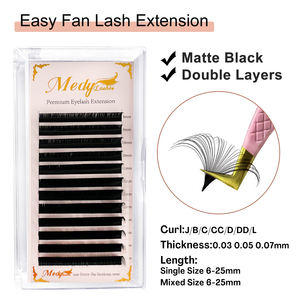 थोक कस्टम कोरियन pbt मैट ब्लैक व्यक्तिगत कैशबैक एक्सटेंशन आसान फैसिलिंक लश 5-25 मिमी - Product Image 5