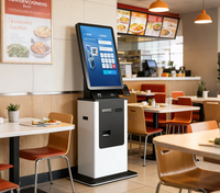 Logiciel intégré d'usine d'origine, API POS, SDK, lecteur de codes-barres, paiement en espèces et sans espèces, kiosque de commande automatique, Intel Core I3, écran LED