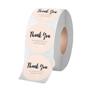 Autocollants de cercle en vinyle imperméables auto-adhésifs personnalisés personnalisés pour cadre photo et rouleaux d'emballage cadeau bougie - Product Image 3