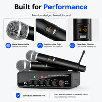 Système de microphone sans fil numérique UHF dynamique professionnel X6-1, conception portable pour performances et karaoké