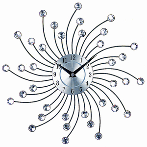 Orologio da parete con diamanti in cristallo orologio da parete di lusso 3D Home Decor Sheet orologi creativi Wall Quartz Art Living Room Single Face 9 Mm - Product Image 2