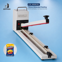 Scelleuse à impulsions manuelle HI750, longueur de scellement de 750 mm, scelleuse à impulsions thermique avec contrôle de la température, machine de scellement manuelle pour sacs