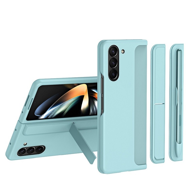 Fold 5 Standing Cover With S Pen for Samsung Galaxy Z Fold 4 3 5G Full Protect Back Cover Kickstand Flip Pen Slot Case