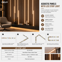 Panneau mural acoustique en MDF pour intérieur, panneaux acoustiques imperméables avec support en feutre PET pour hôtel et home cinéma